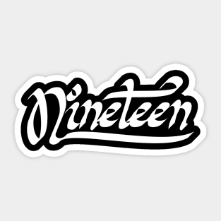 Nineteen Sticker